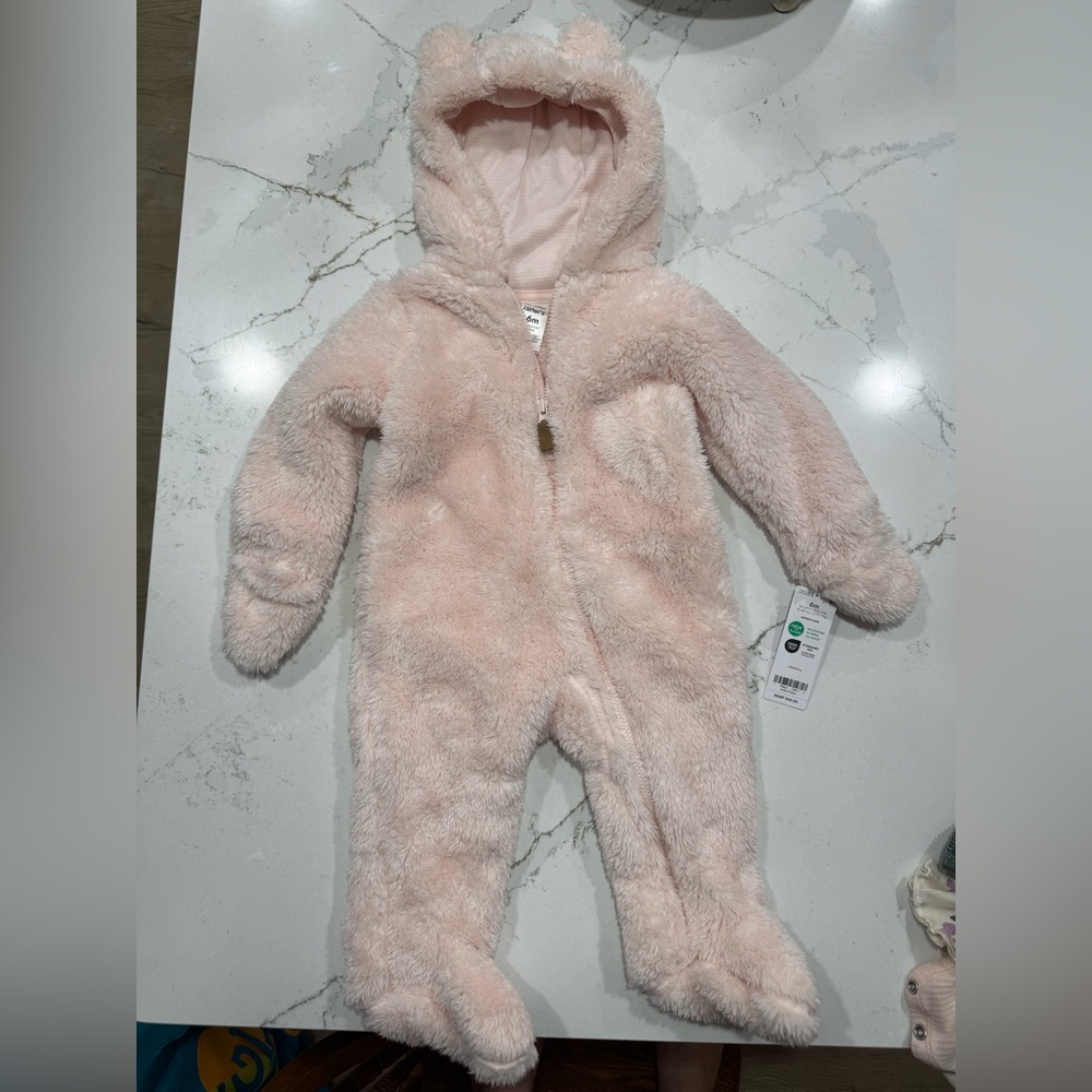 Carter's Soft Pink Fleece Footie